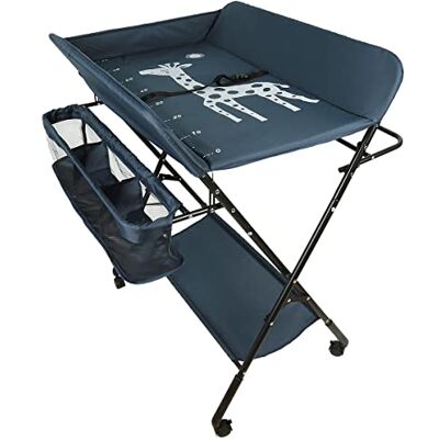 RELOVE Fasciatoio Pieghevole per Neonato con Struttura Stabile,Fasciatoio per Bambini, Salva Spazio, per Cambio Pannolino,4 ruote con freno,con Scomparti Portaoggetti (80 * 66 * 98 cm (blu scuro)) RELOVE Fasciatoio Pieghevole per Neonato con Struttura Stabile,Fasciatoio per Bambini, Salva Spazio, per Cambio Pannolino,4 ruote con freno,con Scomparti Portaoggetti (80 * 66 * 98 cm (blu scuro))