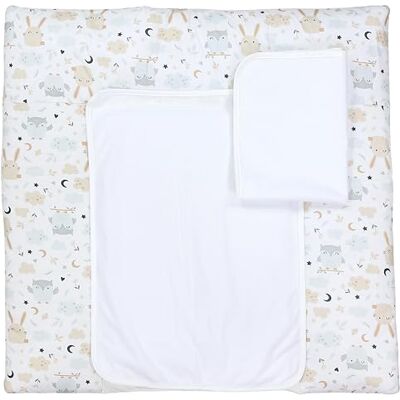 TupTam Materassino Fasciatoio con 2 Coperture in Spugna, Coniglietto/Gufo, 75 x 85 cm TupTam Materassino Fasciatoio con 2 Coperture in Spugna, Coniglietto/Gufo, 75 x 85 cm