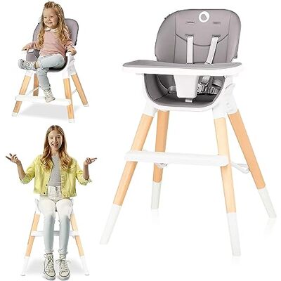 lionelo Mona Seggiolone Pappa Evolutivo 4 in 1 da 6 Mesi a 75 kg Vassoio Rimovibile, Cinture a 5 Punti, Poggiapiedi, Feltrini Antiscivolo, Bordi Arrotondati, Sedia e Sgabello lionelo Mona Seggiolone Pappa Evolutivo 4 in 1 da 6 Mesi a 75 kg Vassoio Rimovibile, Cinture a 5 Punti, Poggiapiedi, Feltrini Antiscivolo, Bordi Arrotondati, Sedia e Sgabello