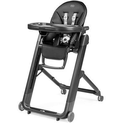 Peg Perego PEG Siesta Follow Me Seggiolone Pappa dalla Nascita Reclinabile con Funzione Sdraietta, Doppio Vassoio, 9 Altezze, 4 Ruote, Pieghevole e Compatto, 0-3 Anni (0-15 kg), True Black Peg Perego PEG Siesta Follow Me Seggiolone Pappa dalla Nascita Reclinabile con Funzione Sdraietta, Doppio Vassoio, 9 Altezze, 4 Ruote, Pieghevole e Compatto, 0-3 Anni (0-15 kg), True Black