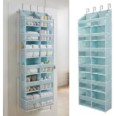 Homelux Theory Organizer da appendere alla porta, extra largo, per camera da letto e cameretta dei bambini, 1 pezzo, colore: azzurro Homelux Theory Organizer da appendere alla porta, extra largo, per camera da letto e cameretta dei bambini, 1 pezzo, colore: azzurro