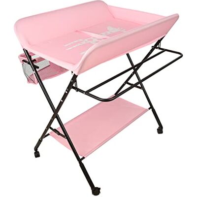 RELOVE Fasciatoio Pieghevole per Neonati, Mobile Tavolo Cambio Pannolini 4 In 1 Portatile, Altezza Regolabile,con Tasche a Rete e Salvaspazio RELOVE Fasciatoio Pieghevole per Neonati, Mobile Tavolo Cambio Pannolini 4 In 1 Portatile, Altezza Regolabile,con Tasche a Rete e Salvaspazio