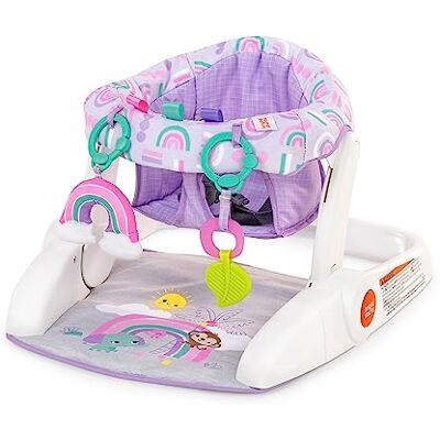 Bright Starts , Seggiolino da pavimento a 2 posizioni Learn-to-Sit, con giocattoli, unisex, 4-12 mesi, Purple Paradise Bright Starts , Seggiolino da pavimento a 2 posizioni Learn-to-Sit, con giocattoli, unisex, 4-12 mesi, Purple Paradise