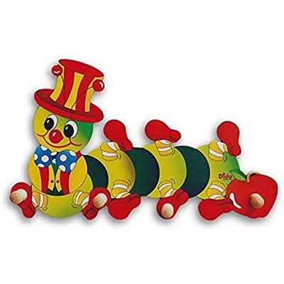 Dida Bruco Mela, Attaccapanni da Parete per Bambini, Appendiabiti da muro in Legno per la Cameretta, Stile Montessori, Soluzione Funzionale per Organizzare e Decorare Spazi Infantili Dida Bruco Mela, Attaccapanni da Parete per Bambini, Appendiabiti da muro in Legno per la Cameretta, Stile Montessori, Soluzione Funzionale per Organizzare e Decorare Spazi Infantili
