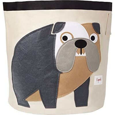 3 Sprouts Cesto Portaoggetti con Due Manici, Tela Cotone, Bulldog tela di cotone; manici robusti; per giochi, biancheria e coperte; cameretta e sala giochi; facile da spostare in casa 3 Sprouts Cesto Portaoggetti con Due Manici, Tela Cotone, Bulldog tela di cotone; manici robusti; per giochi, biancheria e coperte; cameretta e sala giochi; facile da spostare in casa