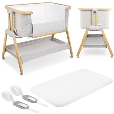 Moby-System Lettino 3 in 1 Fino a 9 kg, Regolazione in Altezza a 7 Livelli, 4 Ruote per Trasporto, Parete Laterale Rimovibile, Ripiano Sottostante Moby-System Lettino 3 in 1 Fino a 9 kg, Regolazione in Altezza a 7 Livelli, 4 Ruote per Trasporto, Parete Laterale Rimovibile, Ripiano Sottostante