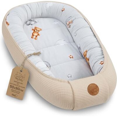 Totsy Baby Nido per Lettino e Culla Neonato 50x90cm – Riduttore avvolgente in Cotone Nido d'Ape – Baby Nest morbido traspirante accogliente per Carrozzina Cameretta Viaggio Orsacchiotti B Totsy Baby Nido per Lettino e Culla Neonato 50x90cm – Riduttore avvolgente in Cotone Nido d'Ape – Baby Nest morbido traspirante accogliente per Carrozzina Cameretta Viaggio Orsacchiotti B