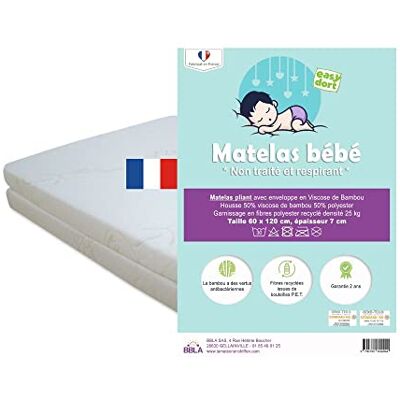 Easy dort Materasso pieghevole per bambini, 6 x 12 cm, fodera in bambù per letto 6 x 12 cm a vostra scelta spessore 7 cm Facilmente pieghevole Oeko tex® senza sostanze nocive bianco Easy dort Materasso pieghevole per bambini, 6 x 12 cm, fodera in bambù per letto 6 x 12 cm a vostra scelta spessore 7 cm Facilmente pieghevole Oeko tex® senza sostanze nocive bianco