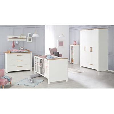 roba Set per la cameretta dei bambini"Ava", 3 pezzi, con lettino combinato 70 x 140 cm, ampio fasciatoio e armadio a 3 ante roba Set per la cameretta dei bambini"Ava", 3 pezzi, con lettino combinato 70 x 140 cm, ampio fasciatoio e armadio a 3 ante