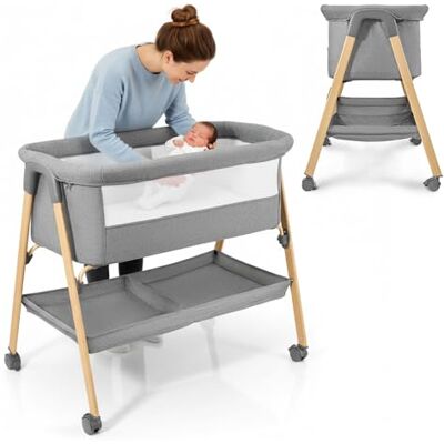 Moby-System MILI Culla Neonato Indipendente e Pieghevole con Materasso, Lettino da Viaggio con Ruote e Freno, Grigio Melange 0–6 Mesi Moby-System MILI Culla Neonato Indipendente e Pieghevole con Materasso, Lettino da Viaggio con Ruote e Freno, Grigio Melange 0–6 Mesi