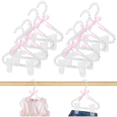 HuhWafee 8 ciondoli di perle con fiocco, 20 cm, in plastica, perline pesanti, per vestiti, accessori (colore trasparente) HuhWafee 8 ciondoli di perle con fiocco, 20 cm, in plastica, perline pesanti, per vestiti, accessori (colore trasparente)