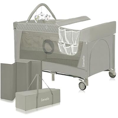 lionelo Flower Lettino da Campeggio Neonato dalla Nascita fino a 36 Mesi Pieghevole, 2 Livelli, Entrata Laterale, Materasso, Fasciatoio, Portaoggetti, Giochi Pendenti e Borsa lionelo Flower Lettino da Campeggio Neonato dalla Nascita fino a 36 Mesi Pieghevole, 2 Livelli, Entrata Laterale, Materasso, Fasciatoio, Portaoggetti, Giochi Pendenti e Borsa