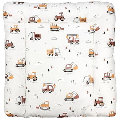 TupTam Materassino per Fasciatoio il cambio Pannolino Bebè, Veicoli da cantiere/Escavatori/Beige, 75 x 85 cm TupTam Materassino per Fasciatoio il cambio Pannolino Bebè, Veicoli da cantiere/Escavatori/Beige, 75 x 85 cm