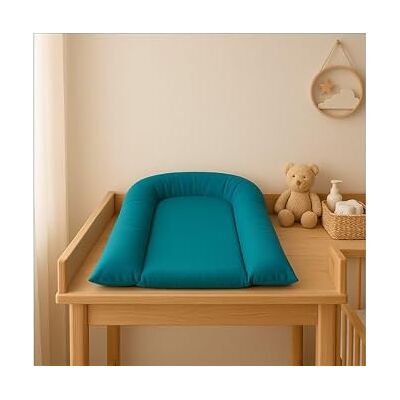 Easy dort Materassino fasciatoio 70 x 45 cm Colore pavone Lavabile & Impermeabile Bordi rialzati Protezione della testa Cotone con rivestimento acrilico Made in France Easy dort Materassino fasciatoio 70 x 45 cm Colore pavone Lavabile & Impermeabile Bordi rialzati Protezione della testa Cotone con rivestimento acrilico Made in France