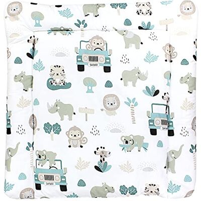 TupTam Materassino per Fasciatoio il cambio Pannolino Bebè, Zoo Verde, 70 x 70 cm TupTam Materassino per Fasciatoio il cambio Pannolino Bebè, Zoo Verde, 70 x 70 cm