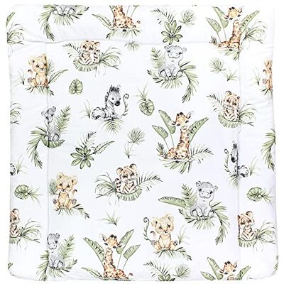 TupTam Materassino per Fasciatoio il cambio Pannolino Bebè, Safari/Leone/Marrone/Foglie/Verde, 70 x 70 cm TupTam Materassino per Fasciatoio il cambio Pannolino Bebè, Safari/Leone/Marrone/Foglie/Verde, 70 x 70 cm