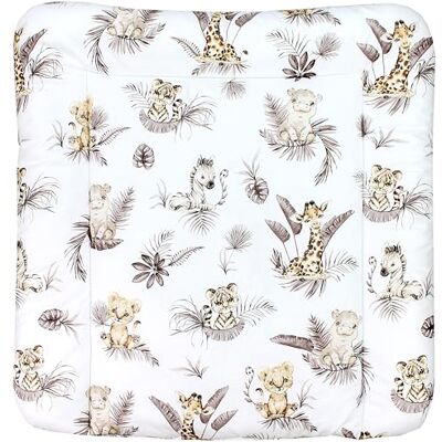 TupTam Materassino per Fasciatoio il cambio Pannolino Bebè, Leone/foglie/beige, 70 x 60 cm TupTam Materassino per Fasciatoio il cambio Pannolino Bebè, Leone/foglie/beige, 70 x 60 cm