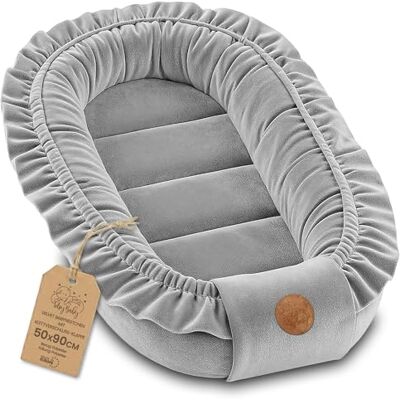 Totsy Baby Baby Nest morbido per Neonato – Nido soffice coccoloso e portatile per Lettino Culla Carrozzina Cameretta Viaggio – accogliente caldo Bimbo e Bimba 90x50 cm Grigio Totsy Baby Baby Nest morbido per Neonato – Nido soffice coccoloso e portatile per Lettino Culla Carrozzina Cameretta Viaggio – accogliente caldo Bimbo e Bimba 90x50 cm Grigio