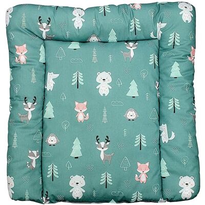 TupTam Materassino per Fasciatoio il cambio Pannolino Bebè, Foresta/Volpe/Capriolo/Riccio/Orsetto/Verde, 70 x 60 cm TupTam Materassino per Fasciatoio il cambio Pannolino Bebè, Foresta/Volpe/Capriolo/Riccio/Orsetto/Verde, 70 x 60 cm
