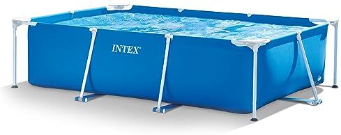 Intex Piscina Fuori Terra Rectangular Frame Rettangolare, 3834 L, Acciaio e PVC, Blu, 300x200x75 cm