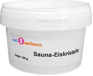 well2wellness Sauna Cristalli Ghiaccio/Mentolo in una 150g Dose Dalla 100% Puro Minzöl