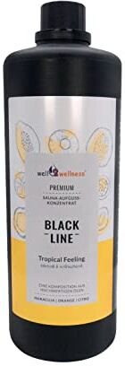 well2wellness ® Premium concentrato per sauna Black Line – Tropical Feeling – 1,0 litri