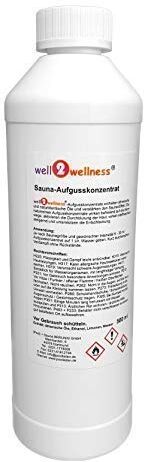 well2wellness Olii Essenziali per Sauna Concentrato/Fragranza Sauna Concentrato 500 ML circa 180 Aromi-Top a Scelta Selezione