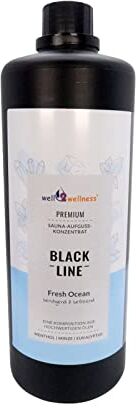 well2wellness ® Premium concentrato per sauna Black Line – Fresh Ocean – 1,0 litri