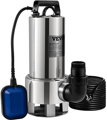 VEVOR Pompa Sommersa Elettrica da Drenaggio per Acqua Sporca 300W da Giardino Laghi Pozzo, Elettropompa a Immersione per Acque Nere Scure 0A 300W per Piscina, Pozzetto