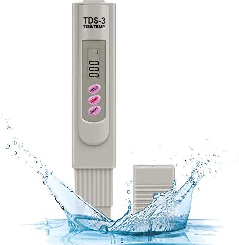 flintronic Misuratore TDS/Temp Tester, 2 in 1 Tester Acqua Qualità, Misuratore Tester, Precisione di Lettura +/- 2%, per Acqua Potabile, Piscina, Coltura Idroponica, Acquario