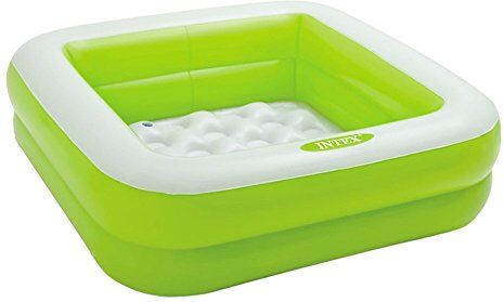 Intex piscina gonfiabile quadrata per bambini 86x86x25 cm, colori casuali (rosa o verde lime), 1 unità