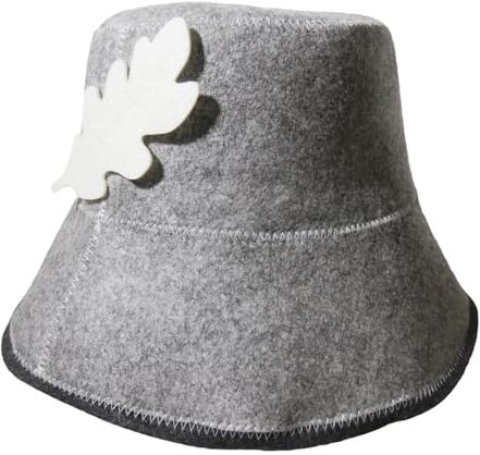 Folpus Cappello da bagno in feltro per sauna, cappello da bagno, protezione per la testa, portatile, per la cottura a vapore, grigio