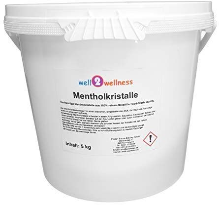 well2wellness ® Mentolo Intensivo 5,0 kg in 100% Puro Minzöl