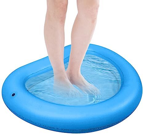 Skeadex Pediluvio gonfiabile con funzione di massaggio, vasca da bagno gonfiabile, pediluvio, vasca da bagno per piedi, pediluvio, vasca idromassaggio o piscina (blu)