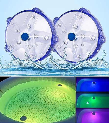 DeeprBlu Luci LED Spa, Vasca Idromassaggio Cambiano Colore 3,3", per Piscina Impermeabile IP68 con Magnete, Jacuzzi Galleggiante a Forma di Stella Marina per la Decorazione di Interni ed Esterni