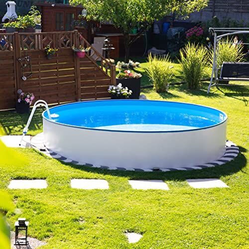 Steinbach Piscina Set Nuovo, Bianco, 350 x 350 x 120 cm, 10400 L,