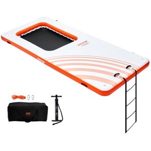VEVOR Pontile Galleggiante Gonfiabile 15x6,5 Piedi con Piscina in Rete Trampolino da 4x6 Piedi, Tappetino per Acqua con Piattaforma Galleggiante Antiscivolo con Borsa Portatile per Piscina Spiaggia VEVOR Pontile Galleggiante Gonfiabile 15x6,5 Piedi con Piscina in Rete Trampolino da 4x6 Piedi, Tappetino per Acqua con Piattaforma Galleggiante Antiscivolo con Borsa Portatile per Piscina Spiaggia