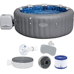Bestway Idromassaggio a risparmio energetico Lay-Z-Spa Santorini Smart HydroJet Pro con app, 5-7 persone, grigio Bestway Idromassaggio a risparmio energetico Lay-Z-Spa Santorini Smart HydroJet Pro con app, 5-7 persone, grigio