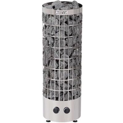 Harvia Cilindro Forno per Sauna 9,0 centralina Integrata in Acciaio Inox, 9 kW Harvia Cilindro Forno per Sauna 9,0 centralina Integrata in Acciaio Inox, 9 kW