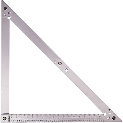 Am-Tech 24" Quadrato Pieghevole Leggero - Righello in Alluminio 24 Amtech 600mm Angolo Costruzione Am-Tech 24" Quadrato Pieghevole Leggero - Righello in Alluminio 24 Amtech 600mm Angolo Costruzione