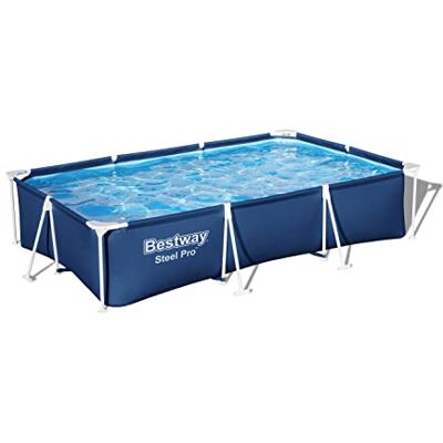 Bestway Steel Pro Frame Set piscina con pompa filtro, 300 x 201 x 66 cm, colore: Blu scuro Bestway Steel Pro Frame Set piscina con pompa filtro, 300 x 201 x 66 cm, colore: Blu scuro