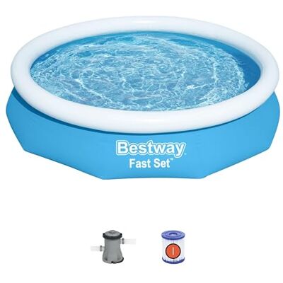Bestway Set Piscina Gonfiabile Fast Set Rotonda da 305x66 cm Bestway Set Piscina Gonfiabile Fast Set Rotonda da 305x66 cm