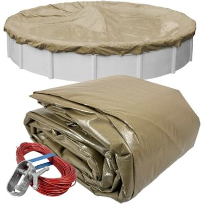 Pool Mate Copertura Invernale per Piscina, in arenaria, Extra Resistente, 8,5 m Pool Mate Copertura Invernale per Piscina, in arenaria, Extra Resistente, 8,5 m