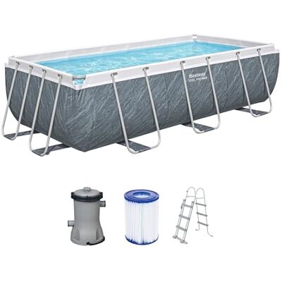 Bestway 56721-7 Set piscina fuori terra Steel Pro MAX da 4,04 m x 2,01 m x 1,00 m, grigio Bestway 56721-7 Set piscina fuori terra Steel Pro MAX da 4,04 m x 2,01 m x 1,00 m, grigio