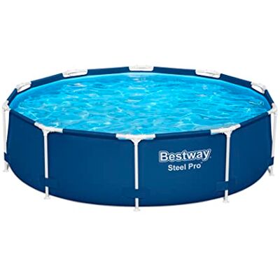 Bestway Steel Pro Frame Pool Set con pompa filtrante, diametro 305 x 76 cm, blu scuro, rotonda Bestway Steel Pro Frame Pool Set con pompa filtrante, diametro 305 x 76 cm, blu scuro, rotonda