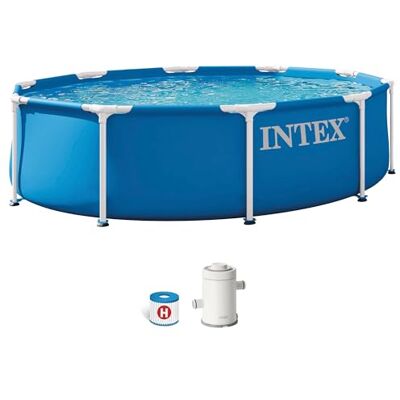 Intex 3.05m x 76cm Metal Frame Pool Set (Includes Filter Pump) Intex 3.05m x 76cm Metal Frame Pool Set (Includes Filter Pump)