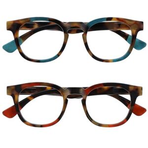 Occhiali da lettura Opulize Ava - Unisex, Resistente ai graffi, Durevoli, Blu-Rosso Occhiali da lettura Opulize Ava - Unisex, Resistente ai graffi, Durevoli, Blu-Rosso
