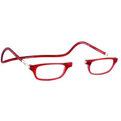 CliC Eyewear Occhiali da Lettura Con Calamita Flessibili Original CLASSIC Occhiali da lettura uomo e donna (1.5, Red) CliC Eyewear Occhiali da Lettura Con Calamita Flessibili Original CLASSIC Occhiali da lettura uomo e donna (1.5, Red)