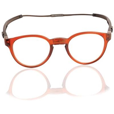 CliC Eyewear Tube Pantos Dark Orange/Coffee (+2) Occhiali da lettura con calamita flessibili Occhiali da lettura uomo/donna Occhiali da lettura con calamita CliC Eyewear Tube Pantos Dark Orange/Coffee (+2) Occhiali da lettura con calamita flessibili Occhiali da lettura uomo/donna Occhiali da lettura con calamita