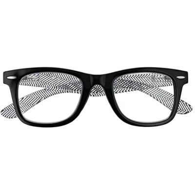 Zippo Occhiali da Lettura, Realizzati con Montatura dalle Linee Morbide, Ideale per Uomo e Donna, Diottria +3.00, Color Nero, Aste Rigate Zippo Occhiali da Lettura, Realizzati con Montatura dalle Linee Morbide, Ideale per Uomo e Donna, Diottria +3.00, Color Nero, Aste Rigate